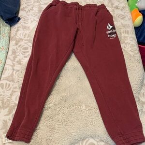 Volcom Stone Burgundy Joggers